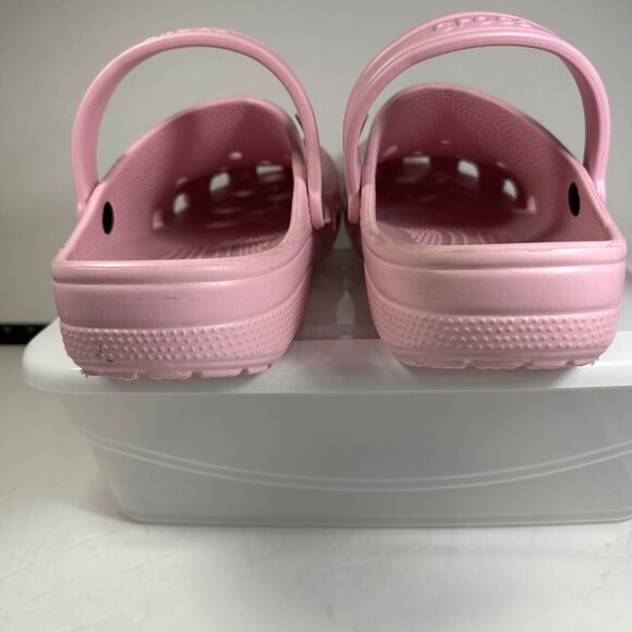 Classic Pink Crocs Clogs Size M 13 Lightweight Slip-On Comfort Shoes - Picture 7 of 11